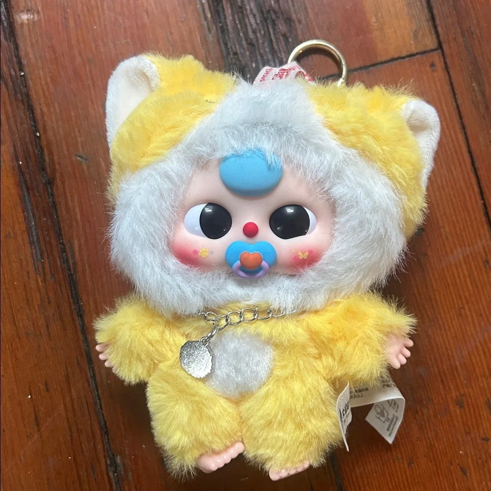 Baby Three BB3 Cats And Dogs Egg Yolk w/ Pacifier Plush